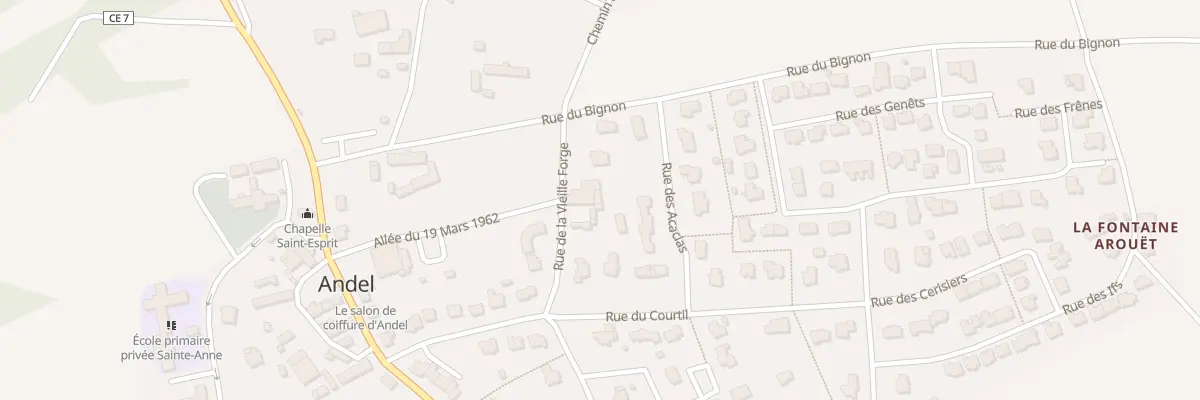 Plan du 7 Rue de la Vieille Forge à Andel