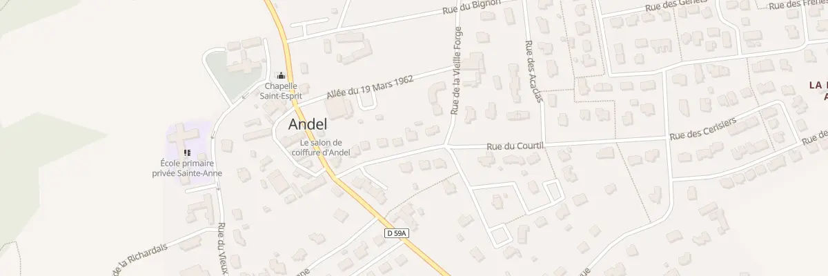 Plan du 9 Rue du Courtil à Andel