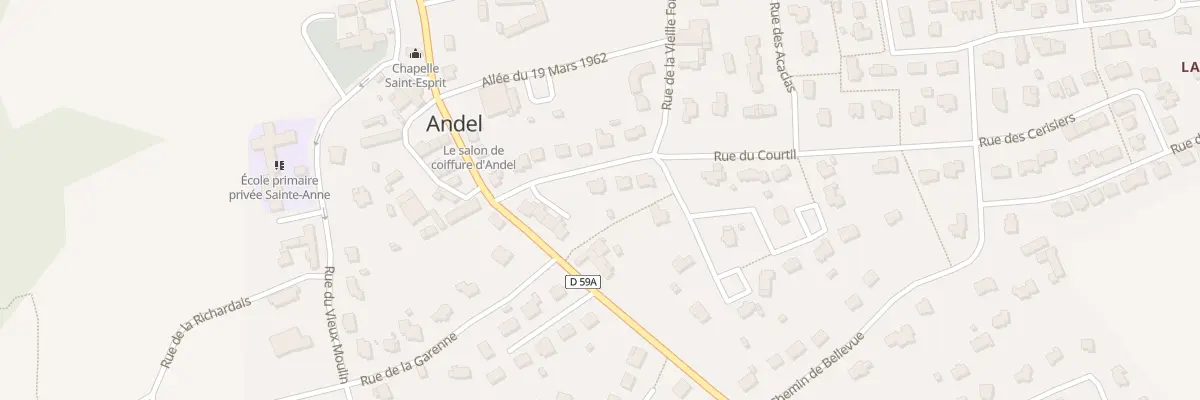 Plan du 2 Rue du Courtil à Andel