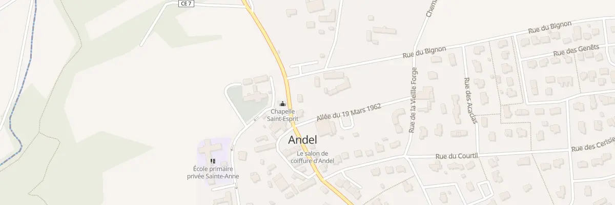 Plan du 3 Rue Abbé Hingant à Andel