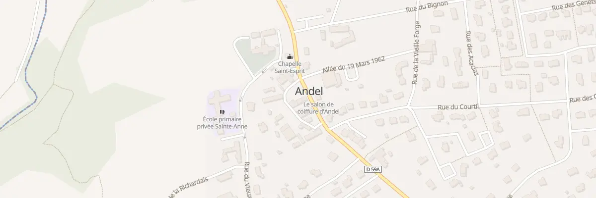 Plan du 18 Rue Abbé Hingant à Andel