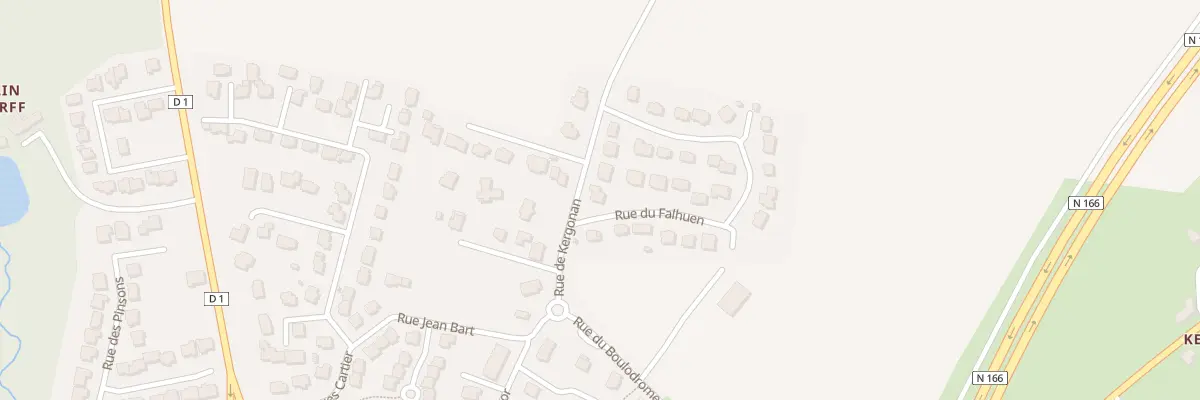 Plan du 1 Rue de Kergonan à Elven