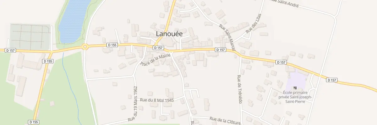Plan du 1 Pl de l’Eglise Lanouee à Forges de Lanouée