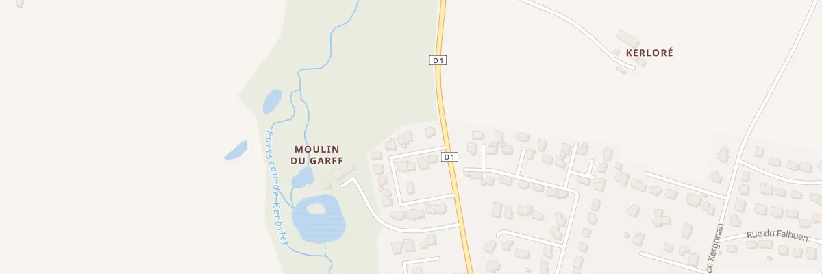 Plan du 5 Rue du Meunier à Elven