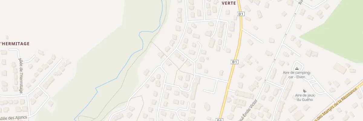 Plan du 10 Rue du Pre Vert à Elven