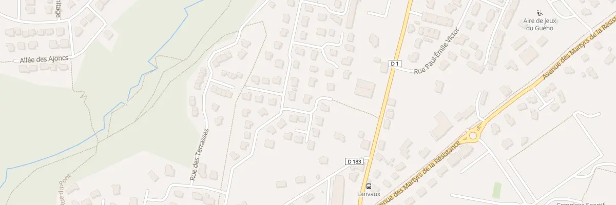 Plan du 2 Rue du Poteau à Elven