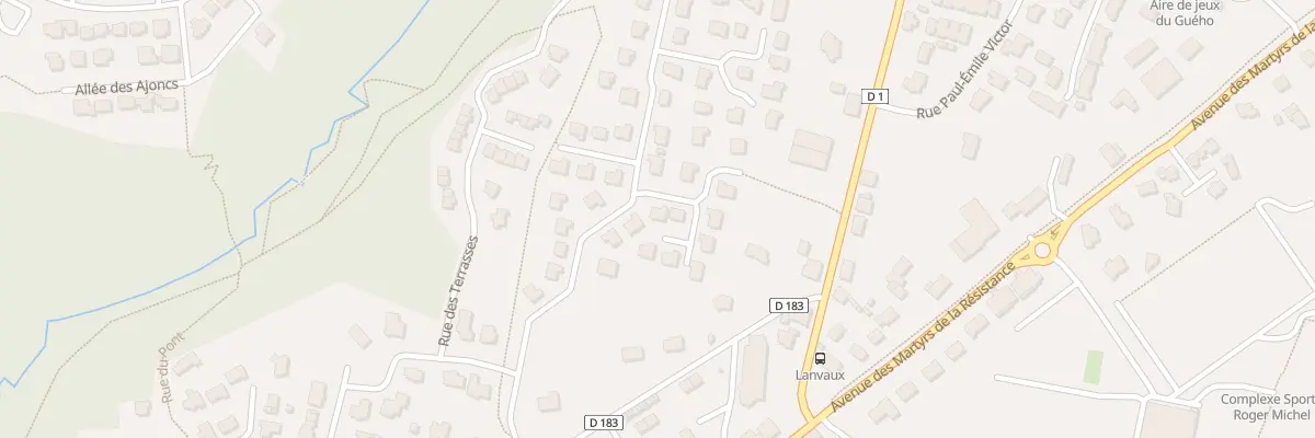 Plan du 1 Rue du Poteau à Elven
