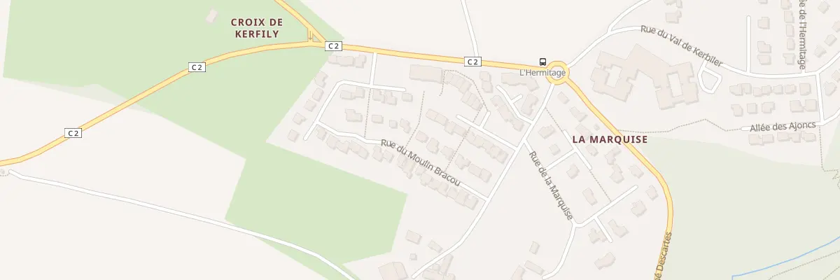 Plan du 11 Rue du Moulin Bragou à Elven