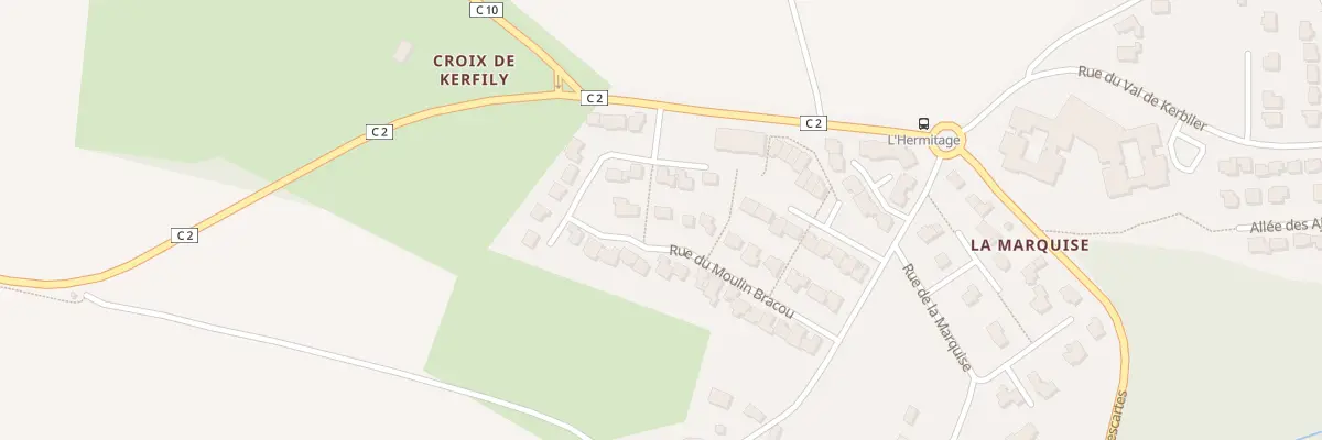 Plan du 17 Rue du Moulin Bragou à Elven