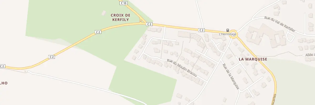 Plan du 19 Rue du Moulin Bragou à Elven