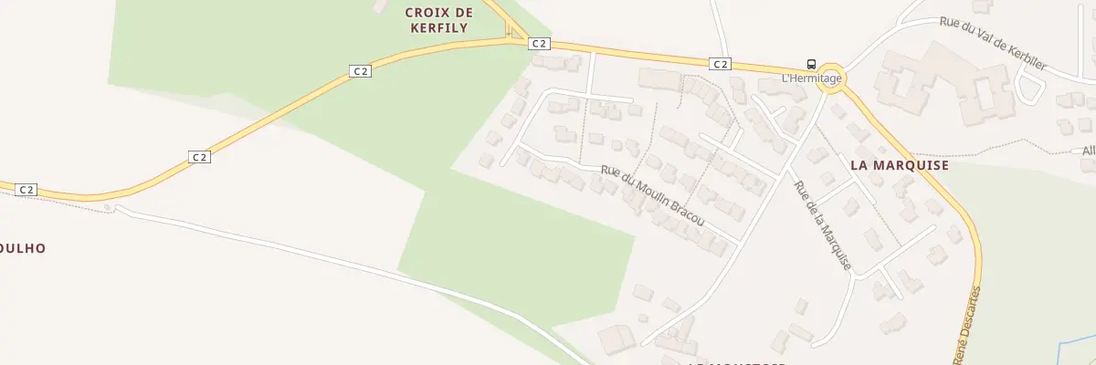 Plan du 28 Rue du Moulin Bragou à Elven