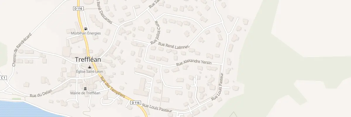 Plan du 8 Rue Alexandre Yersin à Treffléan