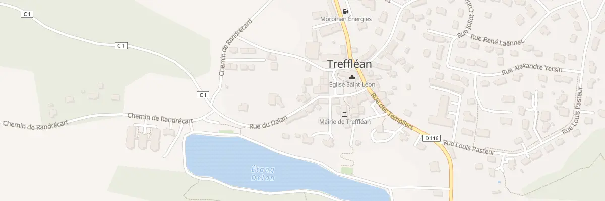Plan du 8 Rue du Delan à Treffléan