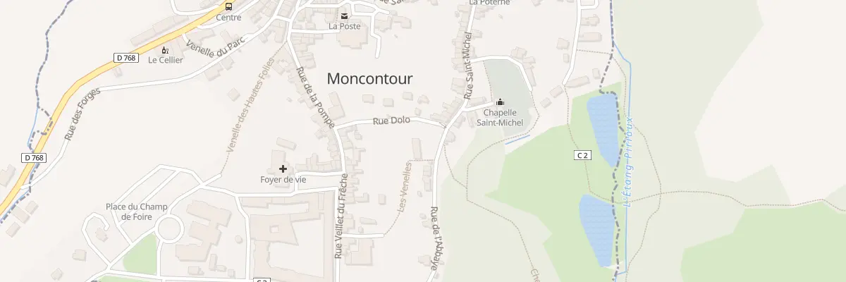 Plan du 2 Rue de l’Abbaye à Moncontour