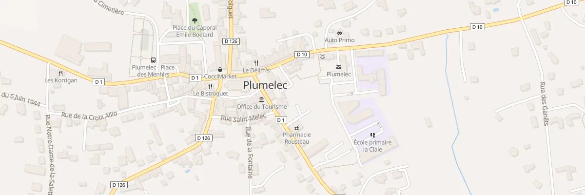 Plan du 1 Rue du Gen de Gaulle à Plumelec