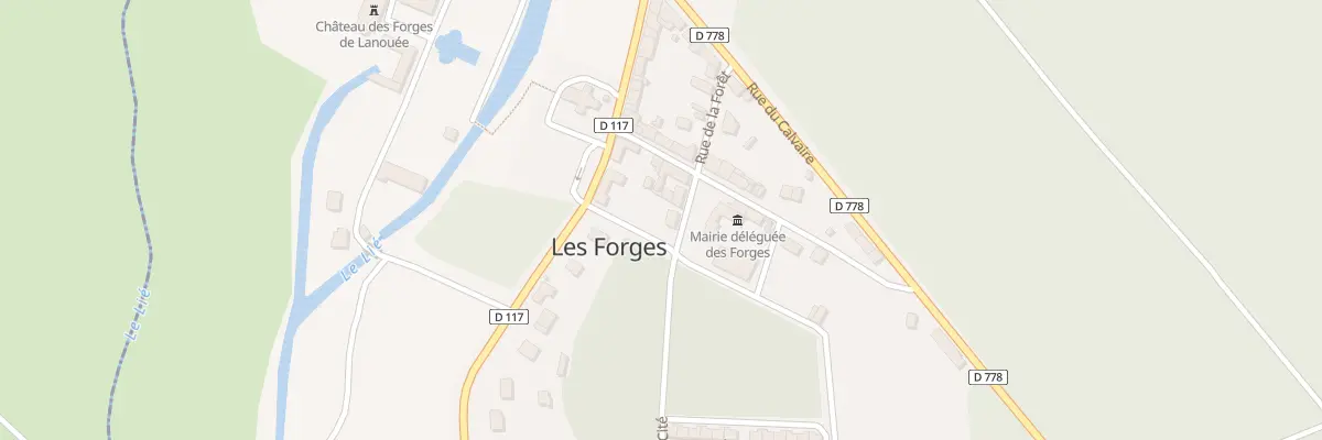 Plan du 8 Rue de la Cité à Forges de Lanouée