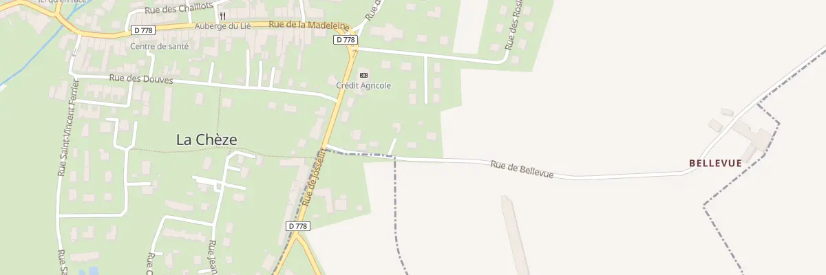 Plan du 9 Rue de Bellevue à La Chèze