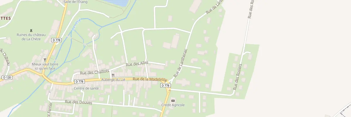 Plan du 1 Rue de Lanthenac à La Chèze