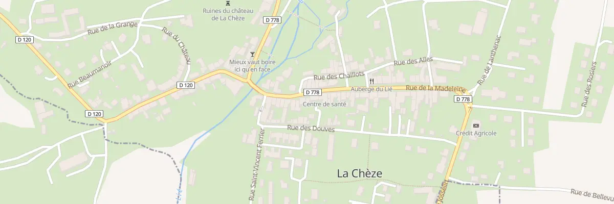 Plan du 16 Rue de la Madeleine à La Chèze