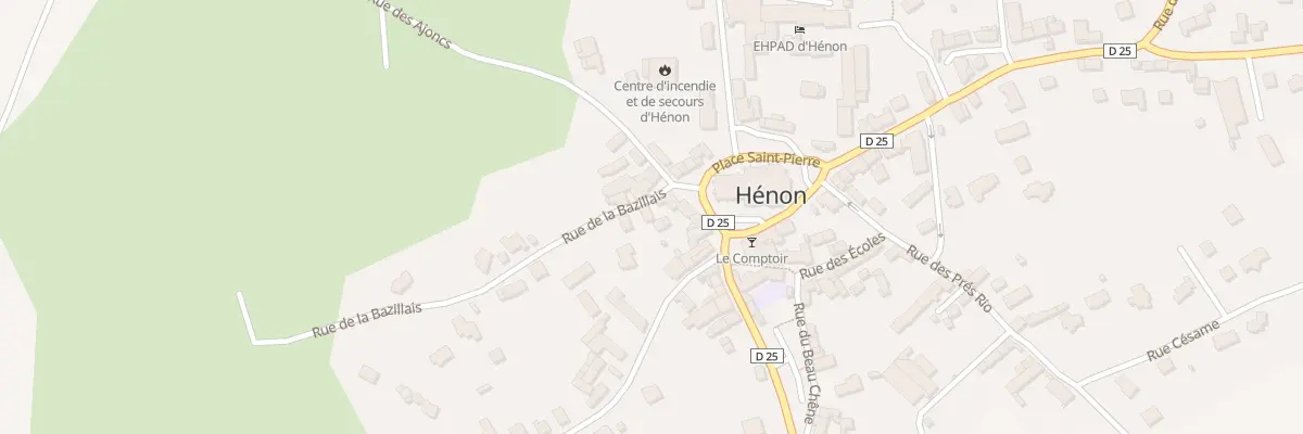 Plan du 5 Rue de la Bazillais à Hénon