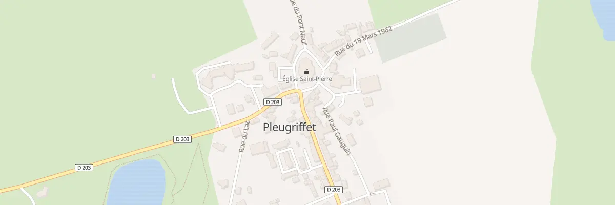 Plan du 1 Pl de l’Eglise à Pleugriffet