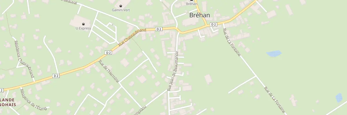Plan du 12 Rue Jean de Beaumanoir à Bréhan