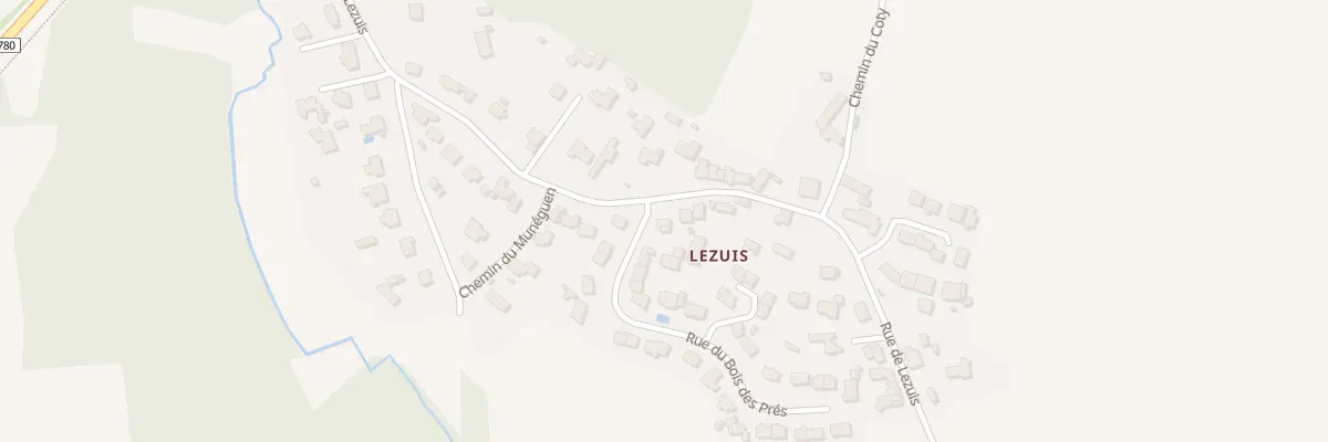 Plan du 44 Rue de Lézuis au Hézo