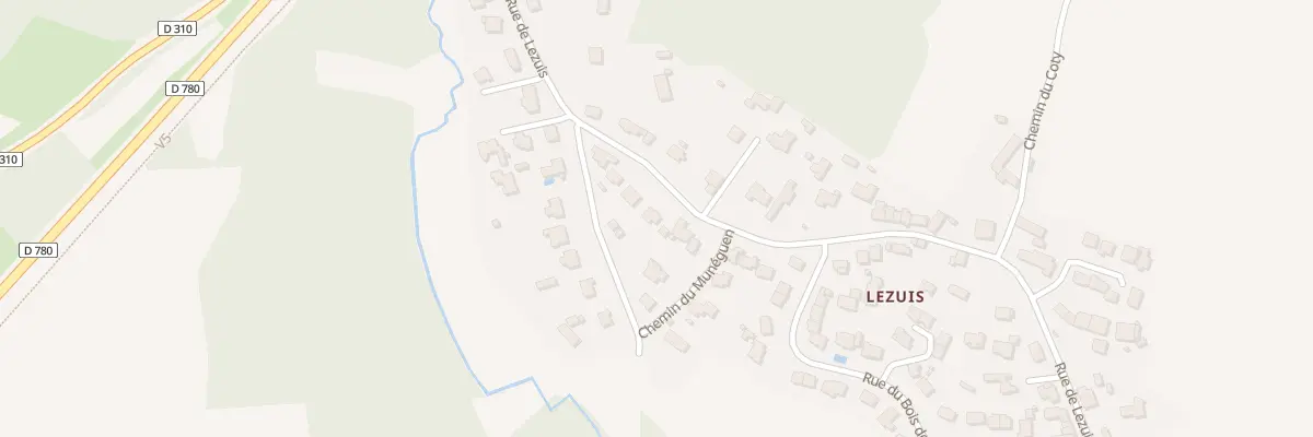 Plan du 30 Rue de Lézuis au Hézo