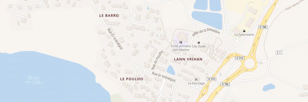 Plan du 5 Rue du Poulho au Hézo