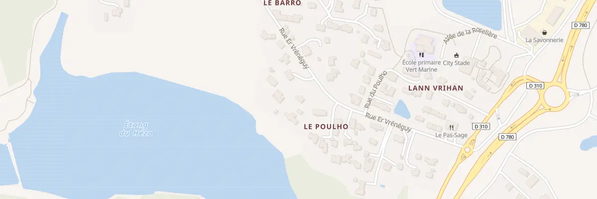 Plan du 27 Rue Er Vrénéguy au Hézo