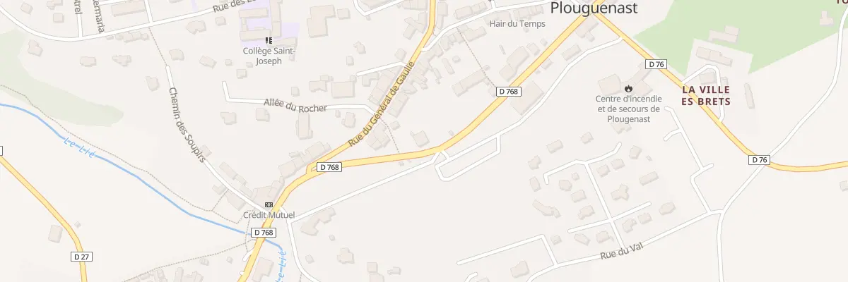 Plan du 1 Rue d’Enfer à Plouguenast-Langast