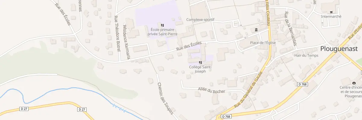 Plan du 4 Rue des Ecoles à Plouguenast-Langast