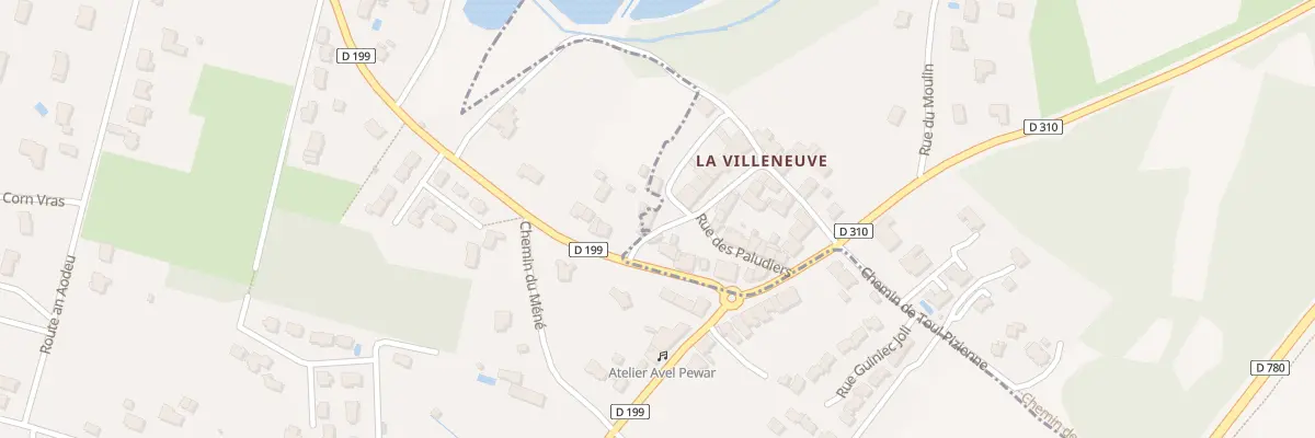 Plan du 1 Rue de la Villeneuve au Hézo