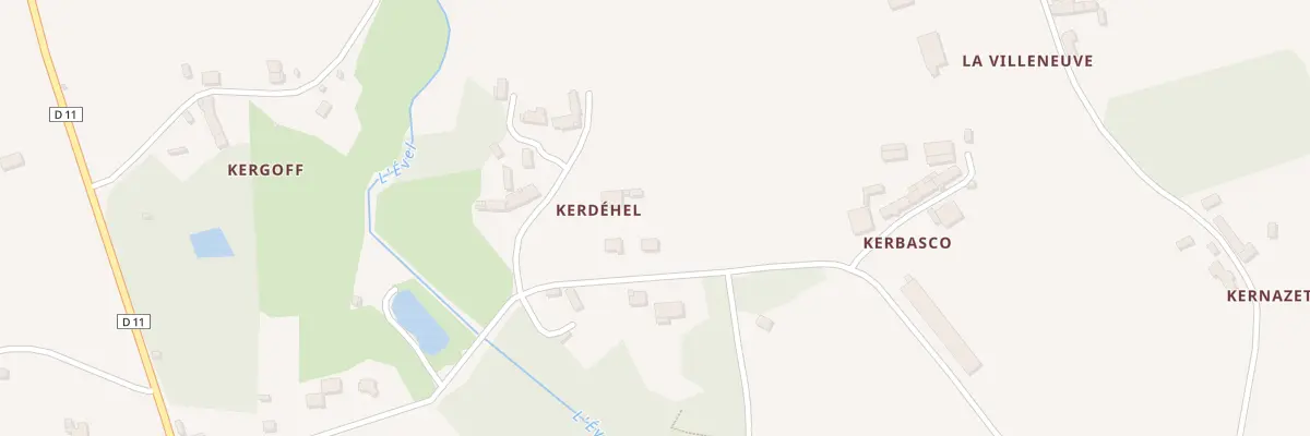 Plan du 29 Kerdehel à Radenac