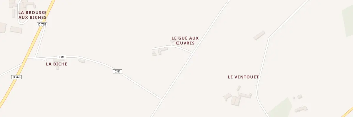 Plan du 5 Le Gue aux Oeuvres à La Motte