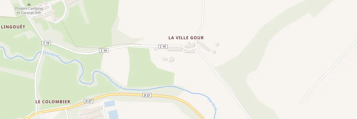 Plan du 9 La Ville Gour à Plouguenast-Langast