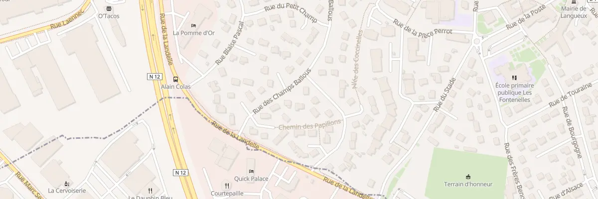 Plan du 33 Rue des Champs Ballous à Langueux