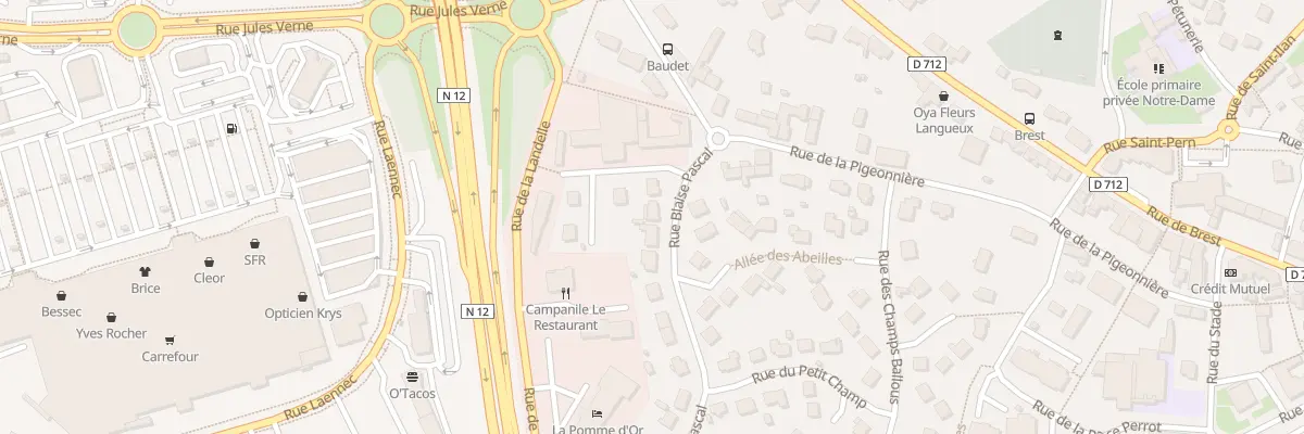 Plan du 3 Rue Blaise Pascal à Langueux