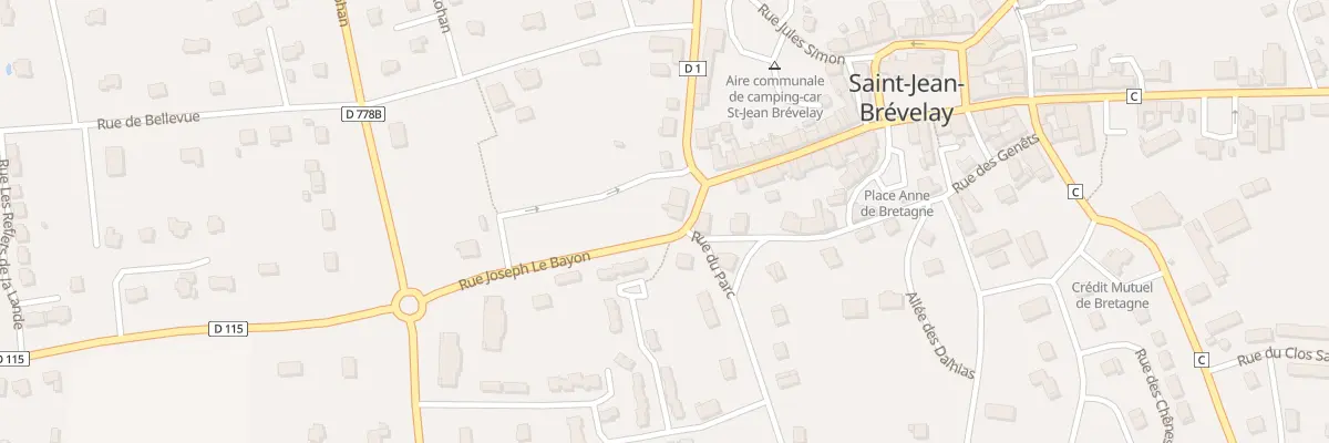Plan du 1 Rue de la Croix des Victimes à Saint-Jean-Brévelay