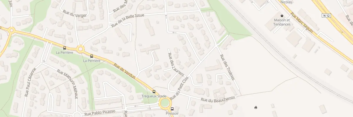 Plan du 8 Rue des Lauriers à Trégueux