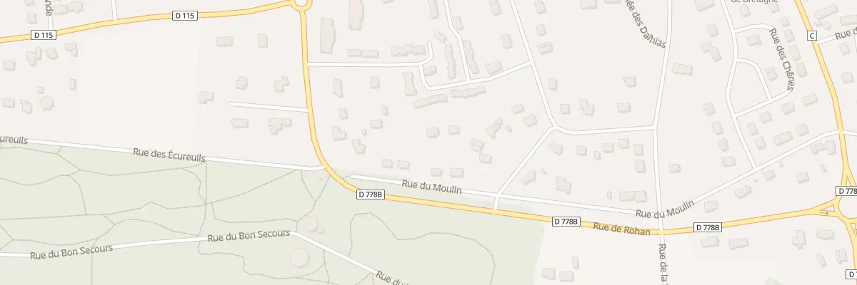Plan du 20 Rue du Moulin à Saint-Jean-Brévelay