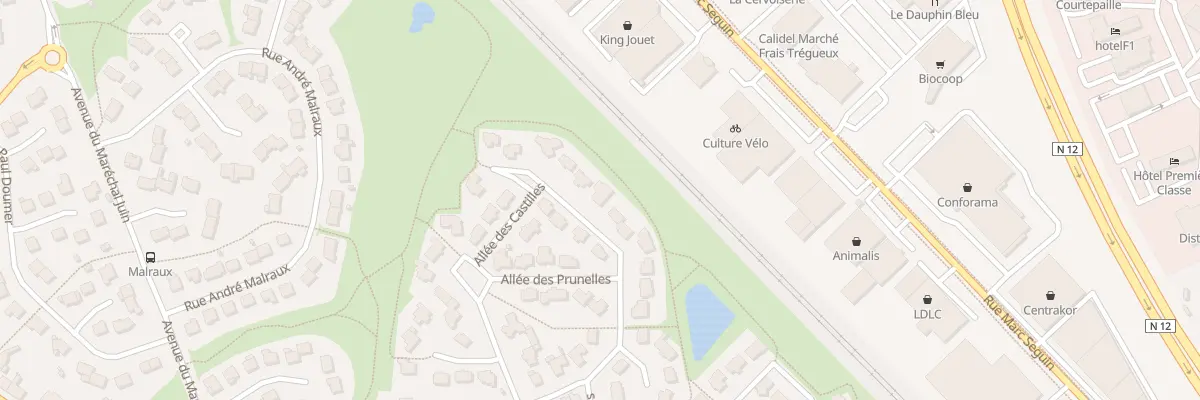 Plan du 28 Rue des Merisiers à Trégueux