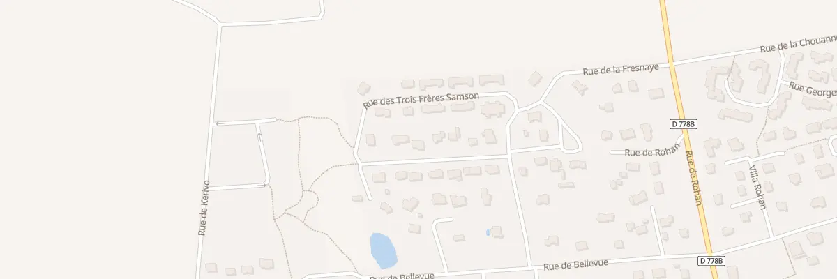 Plan du 10 Rue des 3 Freres Samson à Saint-Jean-Brévelay