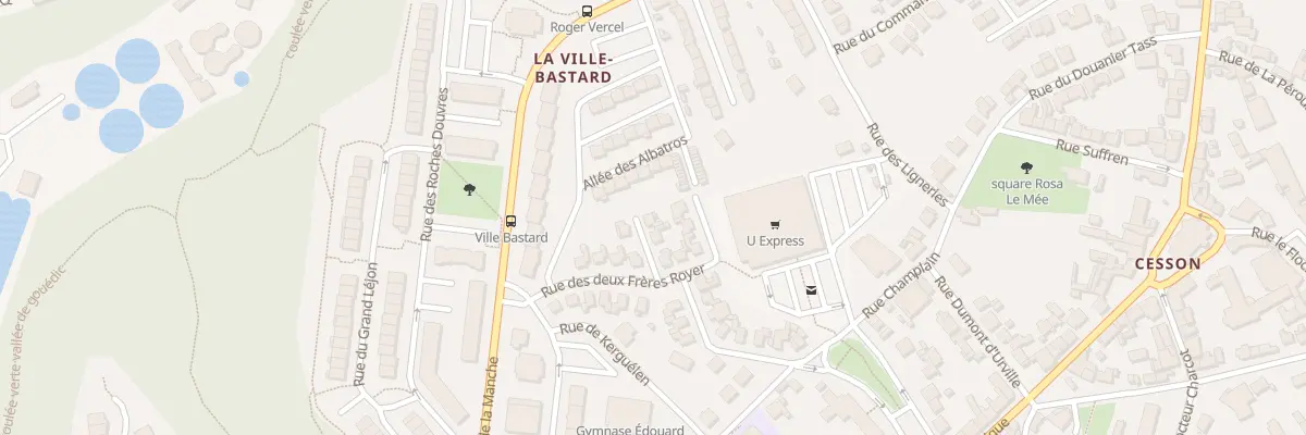 Plan du 6 Rue Bourgault du Coudray à Saint-Brieuc