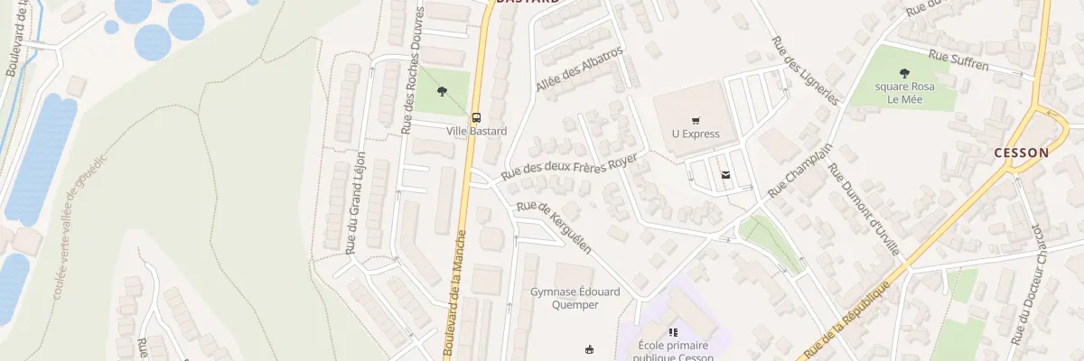 Plan du 9 Rue des Deux Frères Royer à Saint-Brieuc