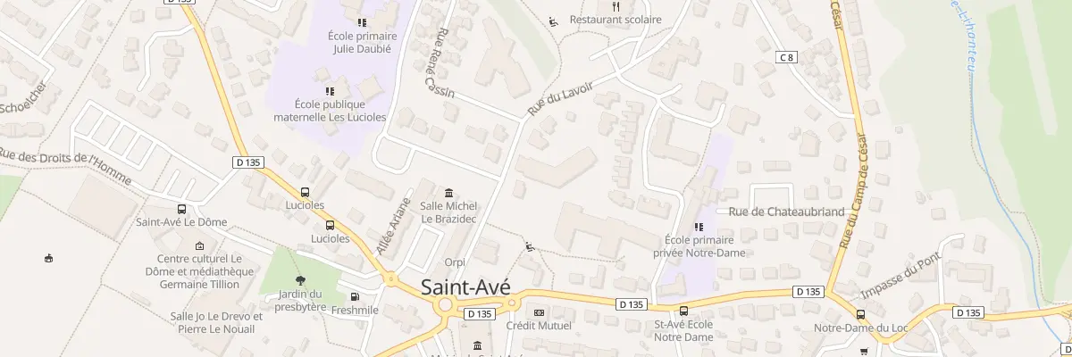 Plan du 8 Rue du Lavoir à Saint-Avé