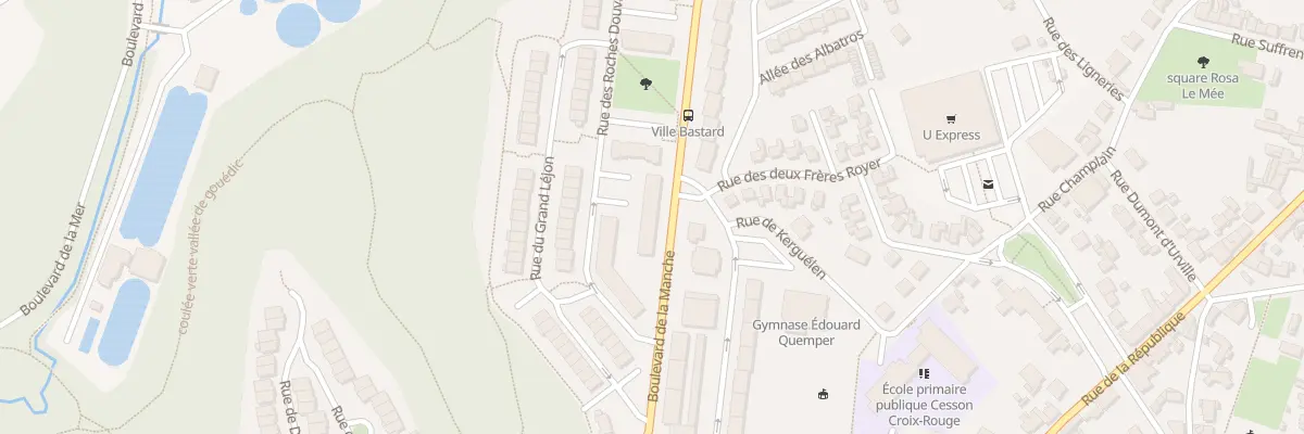 Plan du 12 Rue des Roches Douvres à Saint-Brieuc