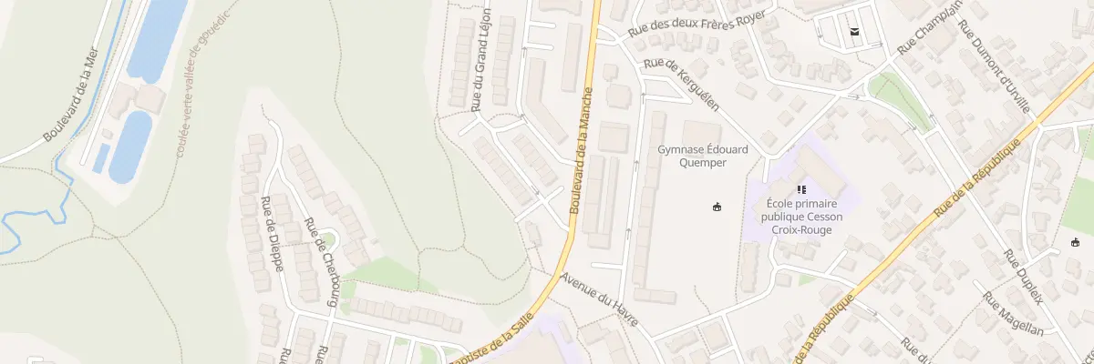 Plan du 1 Rue des Roches Douvres à Saint-Brieuc