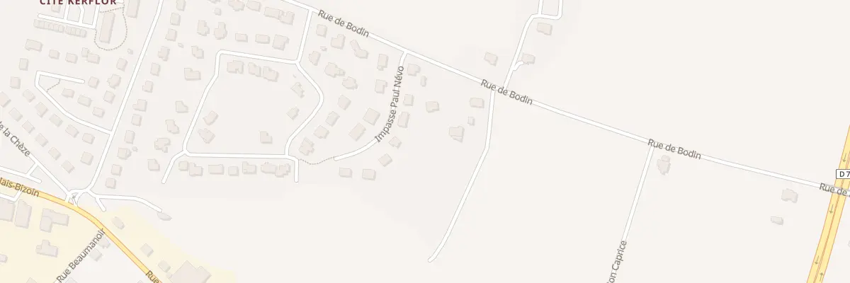 Plan du 16 Rue de Bodin à Loudéac