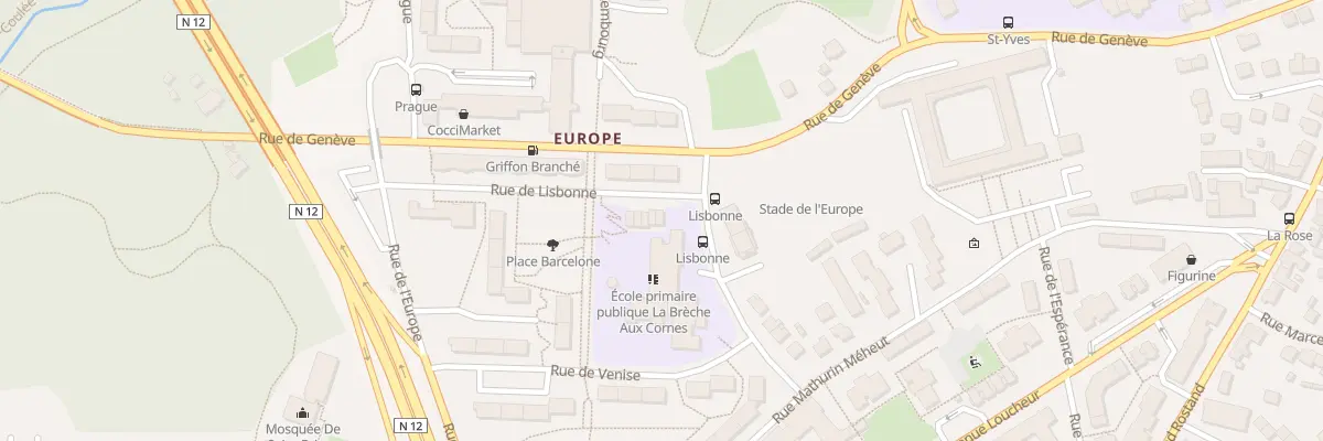 Plan du 1A Rue de Lisbonne à Saint-Brieuc